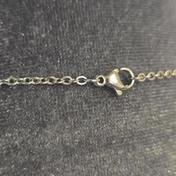 Carved White Jade Skull & Lava Stone Healing & Protection Natural Stone Necklace - Picture 6 of 6